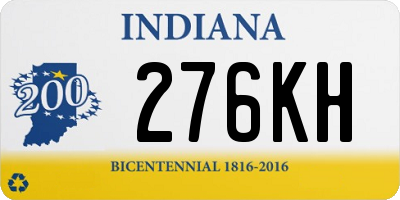 IN license plate 276KH