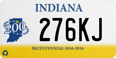 IN license plate 276KJ