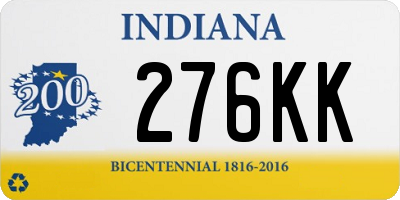 IN license plate 276KK