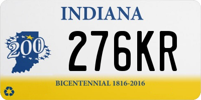 IN license plate 276KR