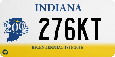 IN license plate 276KT