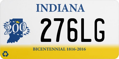 IN license plate 276LG