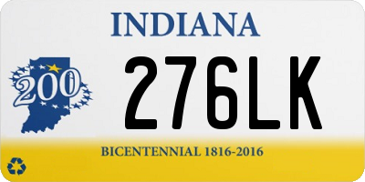 IN license plate 276LK