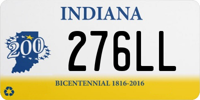 IN license plate 276LL