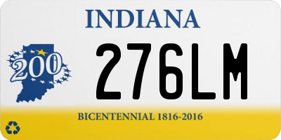 IN license plate 276LM