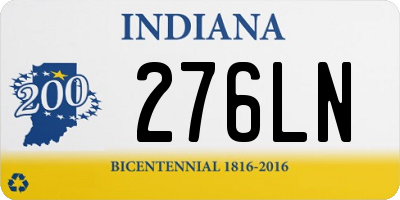 IN license plate 276LN