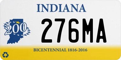 IN license plate 276MA