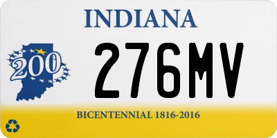 IN license plate 276MV