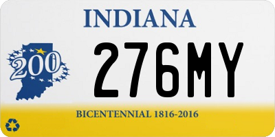 IN license plate 276MY