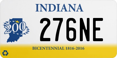 IN license plate 276NE