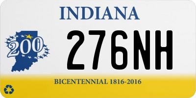 IN license plate 276NH