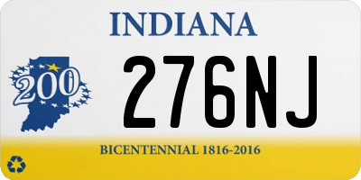 IN license plate 276NJ