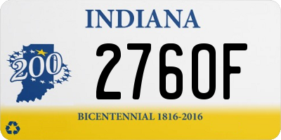 IN license plate 276OF