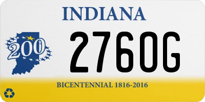 IN license plate 276OG