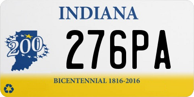 IN license plate 276PA