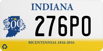 IN license plate 276PO