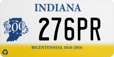 IN license plate 276PR