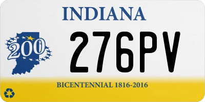 IN license plate 276PV