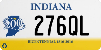 IN license plate 276QL