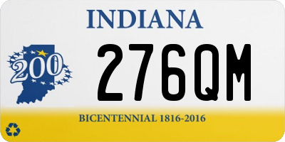 IN license plate 276QM