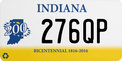 IN license plate 276QP