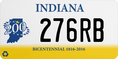 IN license plate 276RB