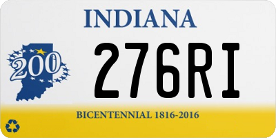 IN license plate 276RI