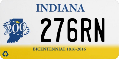 IN license plate 276RN