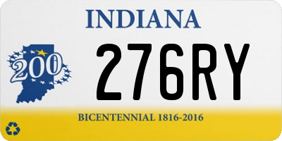 IN license plate 276RY