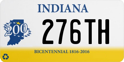 IN license plate 276TH