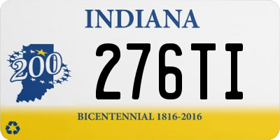 IN license plate 276TI