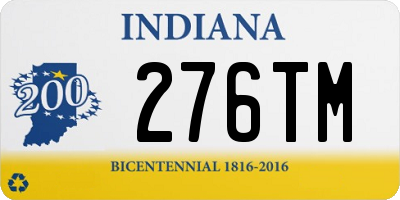 IN license plate 276TM