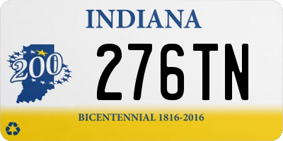 IN license plate 276TN