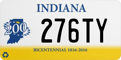 IN license plate 276TY