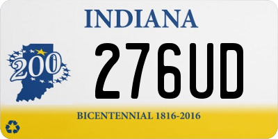 IN license plate 276UD