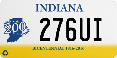 IN license plate 276UI