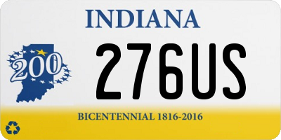 IN license plate 276US