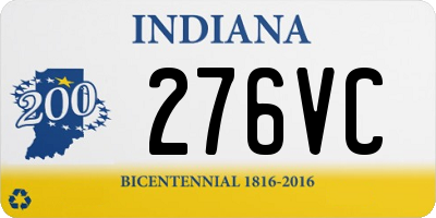 IN license plate 276VC