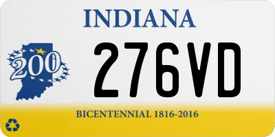 IN license plate 276VD