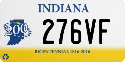 IN license plate 276VF