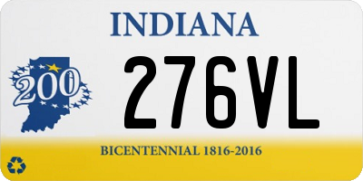 IN license plate 276VL