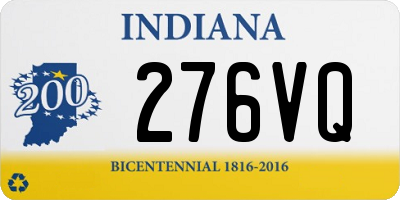 IN license plate 276VQ