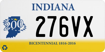 IN license plate 276VX