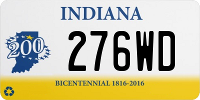 IN license plate 276WD