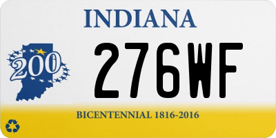 IN license plate 276WF