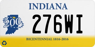IN license plate 276WI