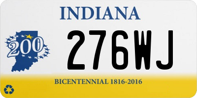 IN license plate 276WJ