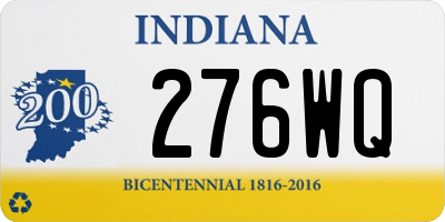 IN license plate 276WQ