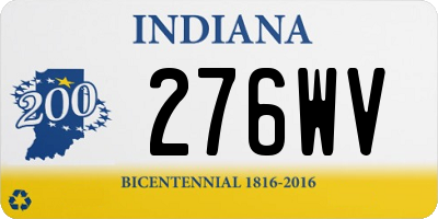 IN license plate 276WV