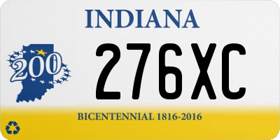 IN license plate 276XC